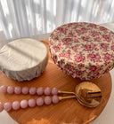 Vintage Floral Cotton Linen Bowl Covers