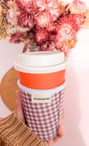 Floral Neoprene Coffee Sleeve | Reusable Insulated Drink Holder (16oz, 24oz)
