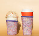 Floral Neoprene Coffee Sleeve | Reusable Insulated Drink Holder (16oz, 24oz)