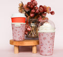 Floral Neoprene Coffee Sleeve | Reusable Insulated Drink Holder (16oz, 24oz)