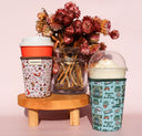 Floral Neoprene Coffee Sleeve | Reusable Insulated Drink Holder (16oz, 24oz)