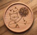 Wooden Coaster | Dandelion Fox | eco friendly | coasters