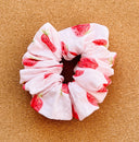 Strawberry Scrunchie: Handmade Cotton Hair Accessory