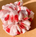 Strawberry Scrunchie: Handmade Cotton Hair Accessory