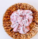 Christmas Bears Scrunchie: Handmade Cotton Seersucker XL Hair Tie