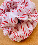 Daisy Candy Canes Scrunchie | XL scrunchie | gift's for her | Christmas time
