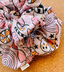 Halloween Candy Scrunchie: XL Cotton Seersucker Hair Tie