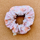 Halloween Pumpkin Seersucker Scrunchie: XL Cotton Hair Tie