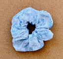 Handmade Christmas Toile Scrunchie: XL Cotton Seersucker