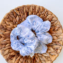 Handmade Christmas Toile Scrunchie: XL Cotton Seersucker