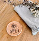 Wooden Coaster | cottagecore bunny | eco friendly | coasters | homewares