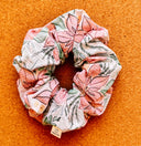 Pink Poinsettia Christmas Scrunchie