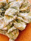 Australiana Wattle Scrunchie: Handmade Cotton XXL Hair Tie