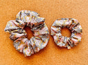 Japanese Cherry Blossom Scrunchie: Handmade Cotton Blend Hair Tie