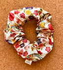Japanese Floral Scrunchie: XL Cotton Blend Hair Tie