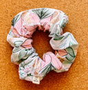 Pink Poinsettia Christmas Scrunchie