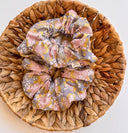Japanese Cherry Blossom Scrunchie: Handmade Cotton Blend Hair Tie