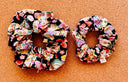 Japanese Floral Scrunchie: Handmade Cotton Blend Hair Tie