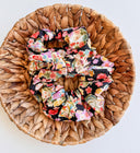 Japanese Floral Scrunchie: Handmade Cotton Blend Hair Tie