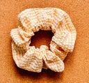 Yellow Stripe Crinkle Scrunchie