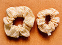 Yellow Stripe Crinkle Scrunchie