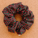 Black Floral Scrunchie | XL scrunchies | teacher's gift | mini me | gift's for her