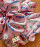 Easter Tulip Satin Scrunchie: XL or Regular, Handmade