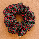 Black Floral Scrunchie | XL scrunchies | teacher's gift | mini me | gift's for her
