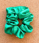 Green Satin Christmas Scrunchie | XL scrunchie