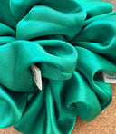 Green Satin Christmas Scrunchie | XL scrunchie
