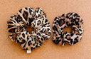 Handmade Rayon Cheetah Scrunchie: XL Leopard Print Hair Tie