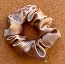 Champagne Satin XL Scrunchie, Bridesmaid Hair Accessory