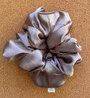 Handmade Latte Satin XL Scrunchie: Boho Hair Tie