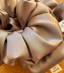 Handmade Latte Satin XL Scrunchie: Boho Hair Tie