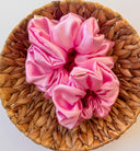 Handmade XL Satin Scrunchie: Fairy Floss Pink Hair Tie