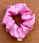 Handmade XL Satin Scrunchie: Fairy Floss Pink Hair Tie