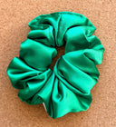 Green Satin Christmas Scrunchie | XL scrunchie