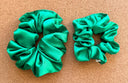 Green Satin Christmas Scrunchie | XL scrunchie