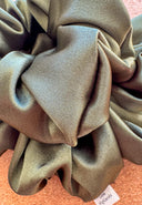 Olive Satin Scrunchie | jumbo scrunchies