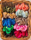 Olive Satin Scrunchie | jumbo scrunchies