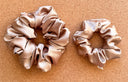 Champagne Satin XL Scrunchie, Bridesmaid Hair Accessory