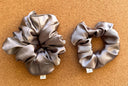 Handmade Latte Satin XL Scrunchie: Boho Hair Tie