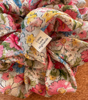 Floral Scrunchie: Handmade Cotton XXL Hair Tie