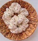 Polka dot cotton scrunchie: XL Cotton Hair Tie