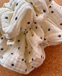 Polka dot cotton scrunchie: XL Cotton Hair Tie