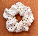 Polka dot cotton scrunchie: XL Cotton Hair Tie