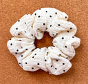 Polka dot cotton scrunchie: XL Cotton Hair Tie