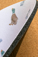 Mallard Ducks Mouse Pad: Hand-Printed Desk Accessory