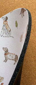 Adorable Dogs Mouse Pad: Hand-Printed Desk Accessory