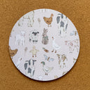 Farm Friends Mouse Pad: Hand-Printed Desk Accessory